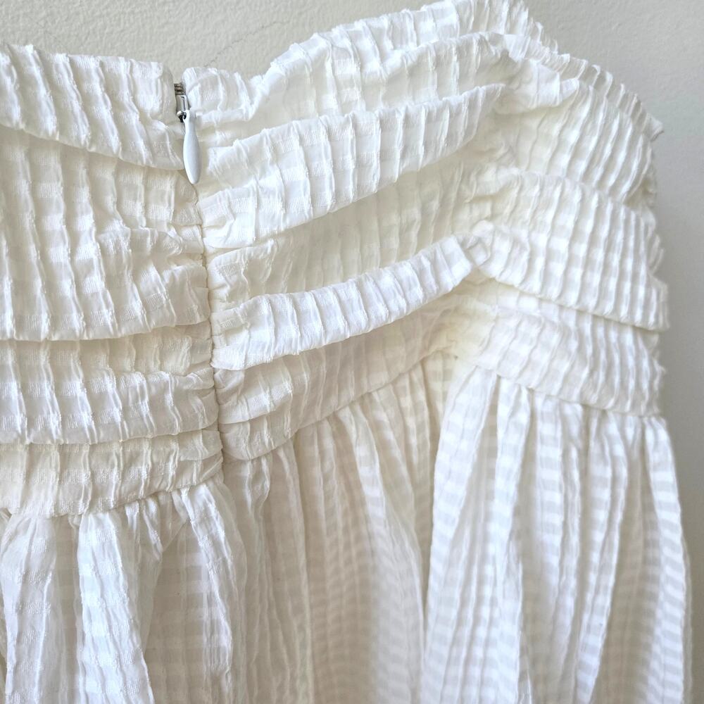 Reformation Catarina White Mini Babydoll Tent Summer Dress Womens Large XL EUC - Picture 9 of 12